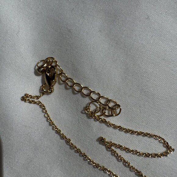 NWOT MonogramHub Script Name Necklace "Ashley" 14k Gold Plated, 18" Link Chain - Picture 6 of 16
